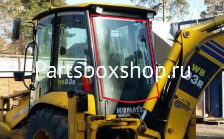 Стекло заднее Komatsu WB93R-5, WB93S-5, WB97R-5, WB97S-5 KMK